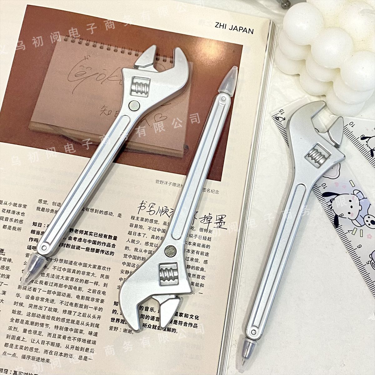 12 pcs Simulation Wrench Ballpoint Pen, Durable, High Aesthetic Value Student Stationery, Cute and Tool