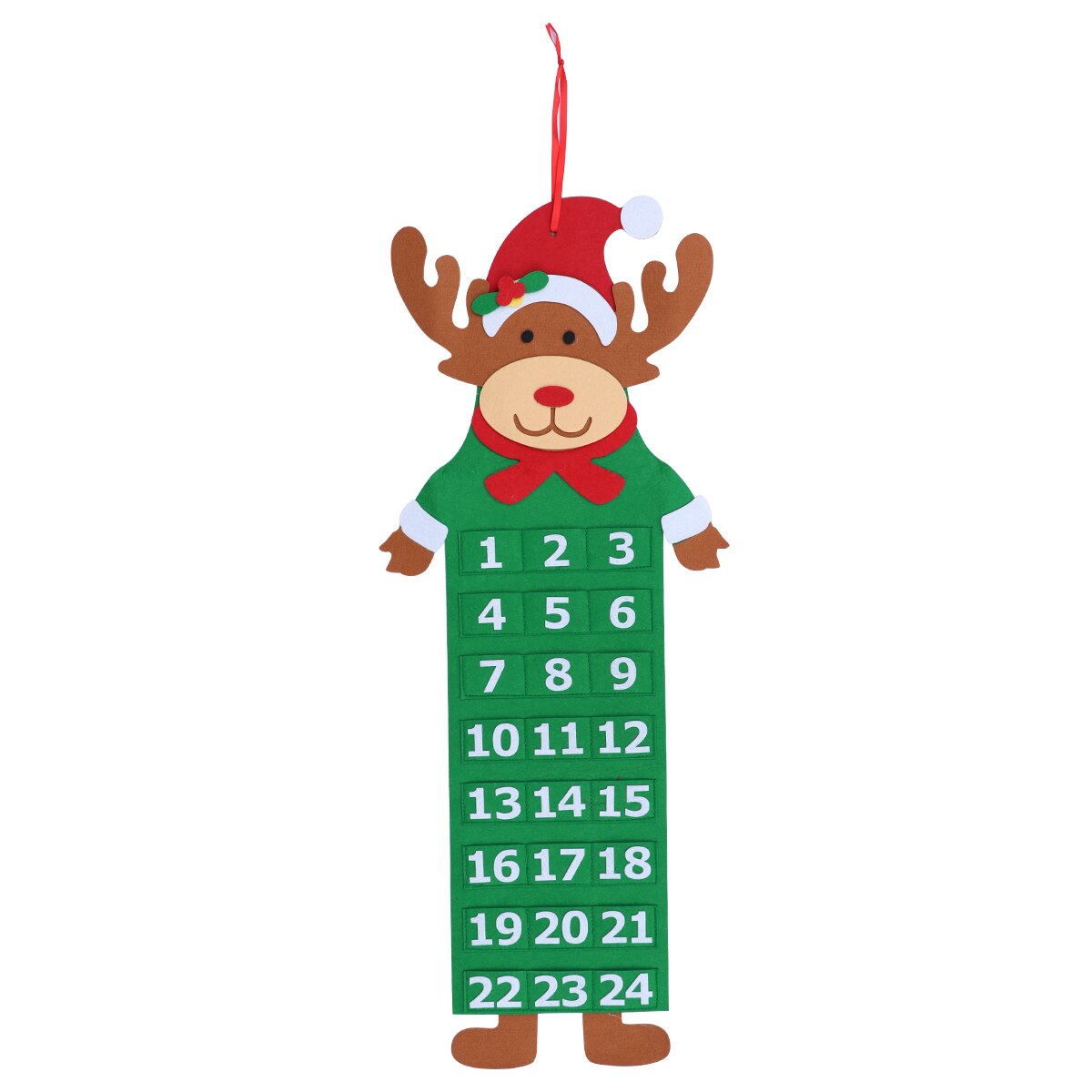 1PC Christmas Countdown Calendar Year Decor Santa Claus Advent Calendar Hanging Ornaments Christmas Decorations For Home: Christmas Elk