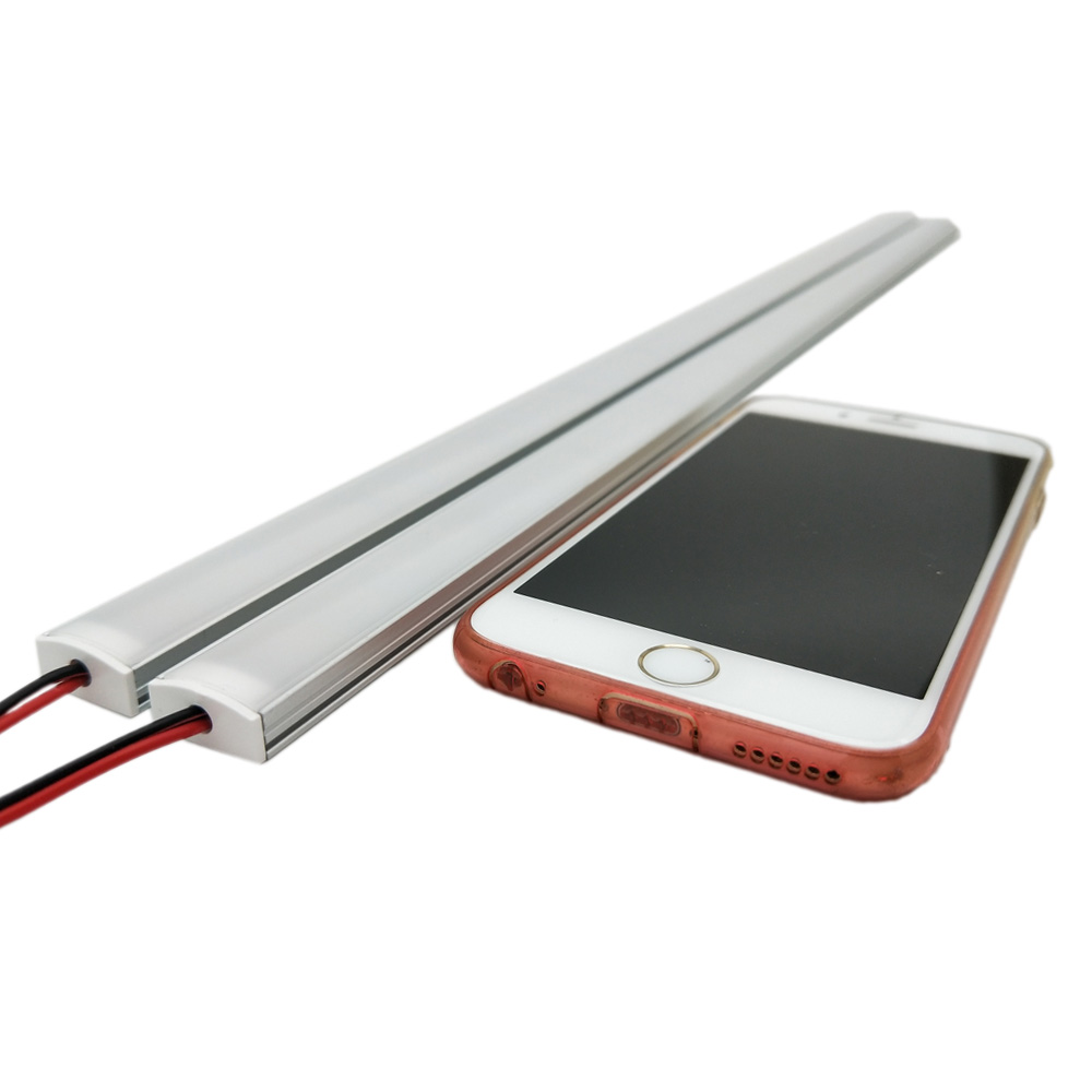 2pcs 50cm5050 SMD RGB color 12V led strip rigid light hard bar Aluminum case ceiling Kitchen lights factory industrial