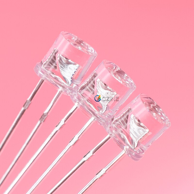 1000 Stks/zak Czinelight Clear Dip F5 5Mm Top Platte Led Diode Rood Geel Blauw Groen Wit