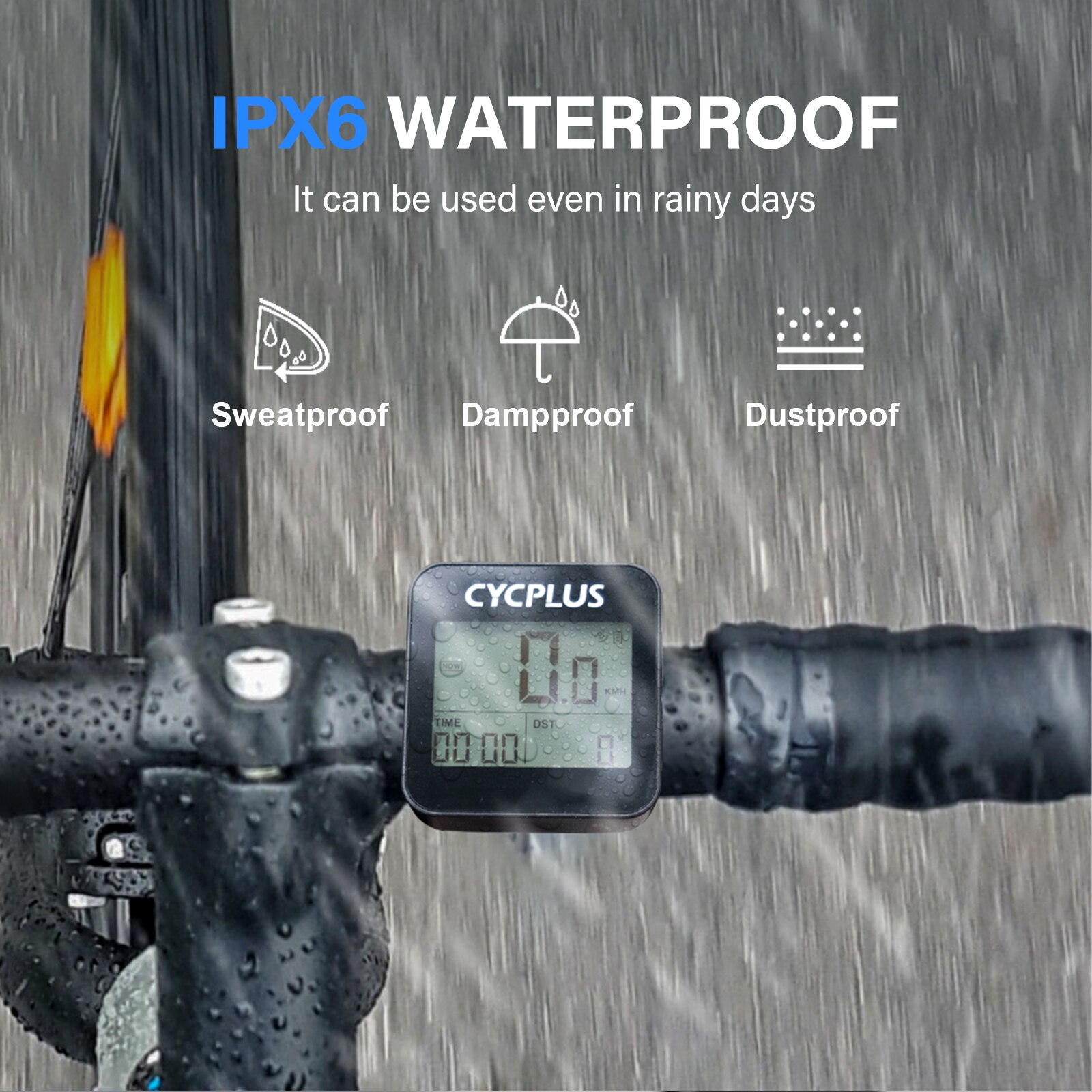CYCPLUS G1-ordenador para bicicleta con GPS, velocímetro de ciclismo, IPX6 resistente al agua, cronómetro inalámbrico, ciclocomputador para bicicleta