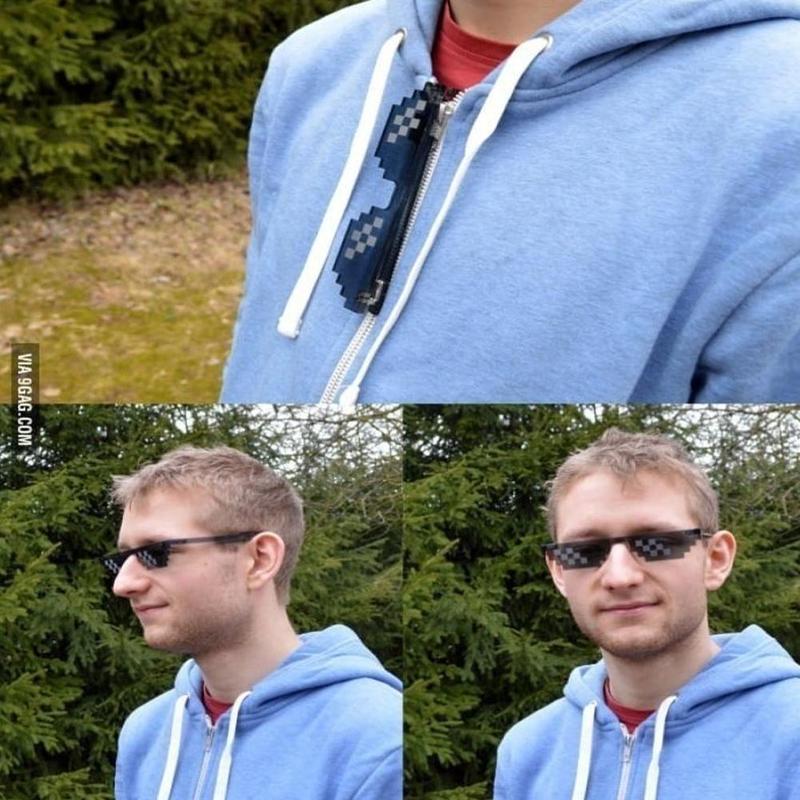 Mozaïek Zonnebril Grappige Tweedimensionale Zonnebril Persoonlijkheid Mozaïek Foto Glazen Speelgoed Zonnebril Reizen V3I7