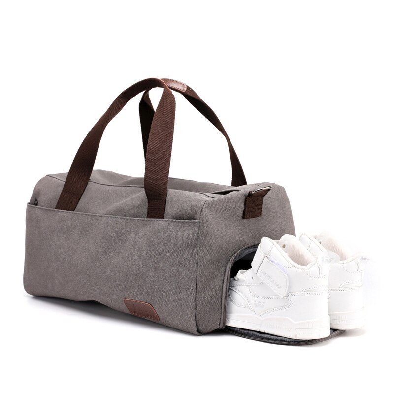 Stijlvolle canvas sporttassen voor buiten, heren, dames, training, hardlopen, fitness, casual, reizen, handtas, yogamat, tas, sporttas