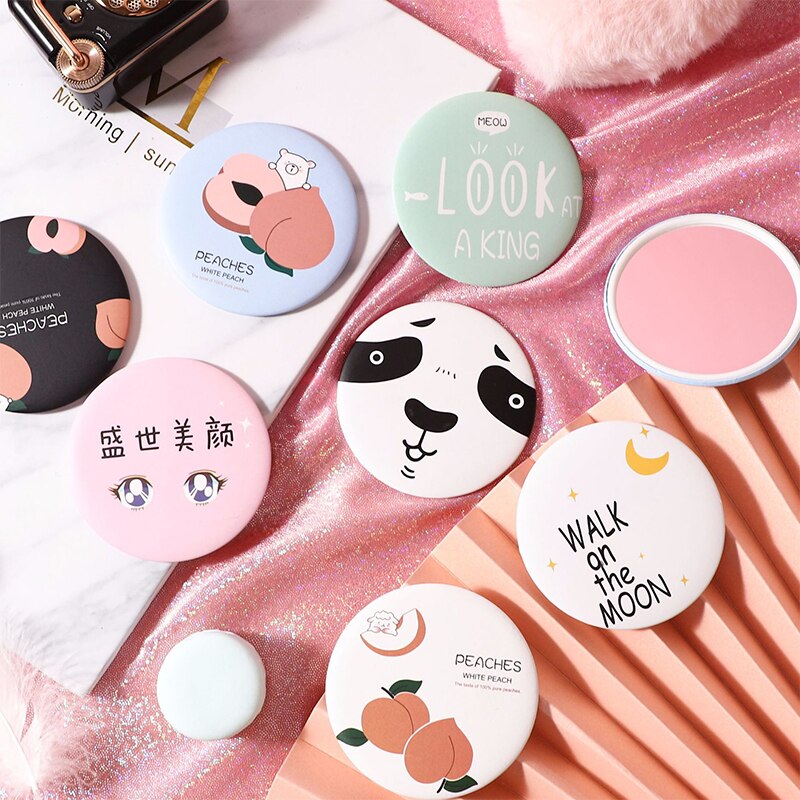 Multi Styles Portable Hand Mirror Mini Makeup Mirror Round Compact Pocket Mirror Travel Accessories Women Girl Cosmetic Tool