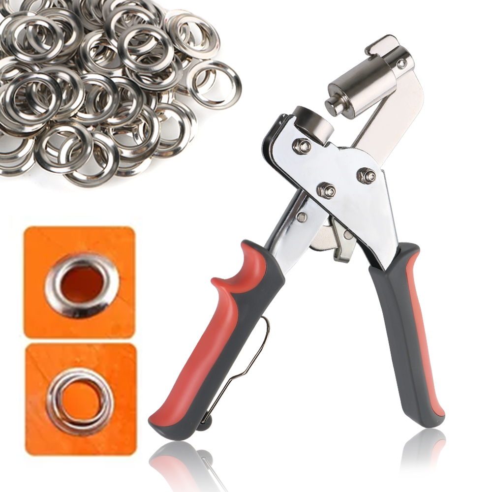 Kit de pince à œillets en métal, outil d'installation d'oeillet, pince à rivet à trou d'air, 3/8 ", 10mm, déterminer le poinçon