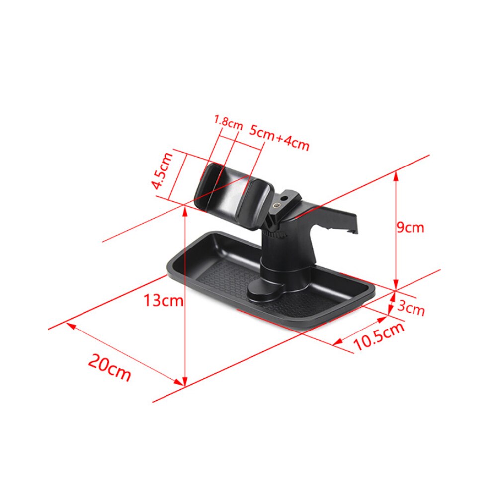 for Jeep Wrangler JK JKU Phone Holder Stand GPS Mount Bracket Storage Box Tray Organizer ABS Black Car Accessories: Default Title