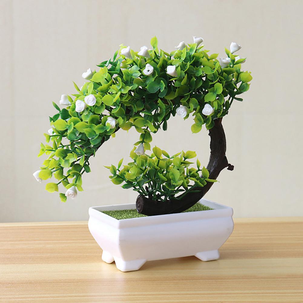 Kunstmatige Plastic Bonsai Nep Planten Bloem Bruiloft Home Decor Tuin Hotel Ingemaakte Kunstmatige Nep Plastic Bonsai Plant Boom