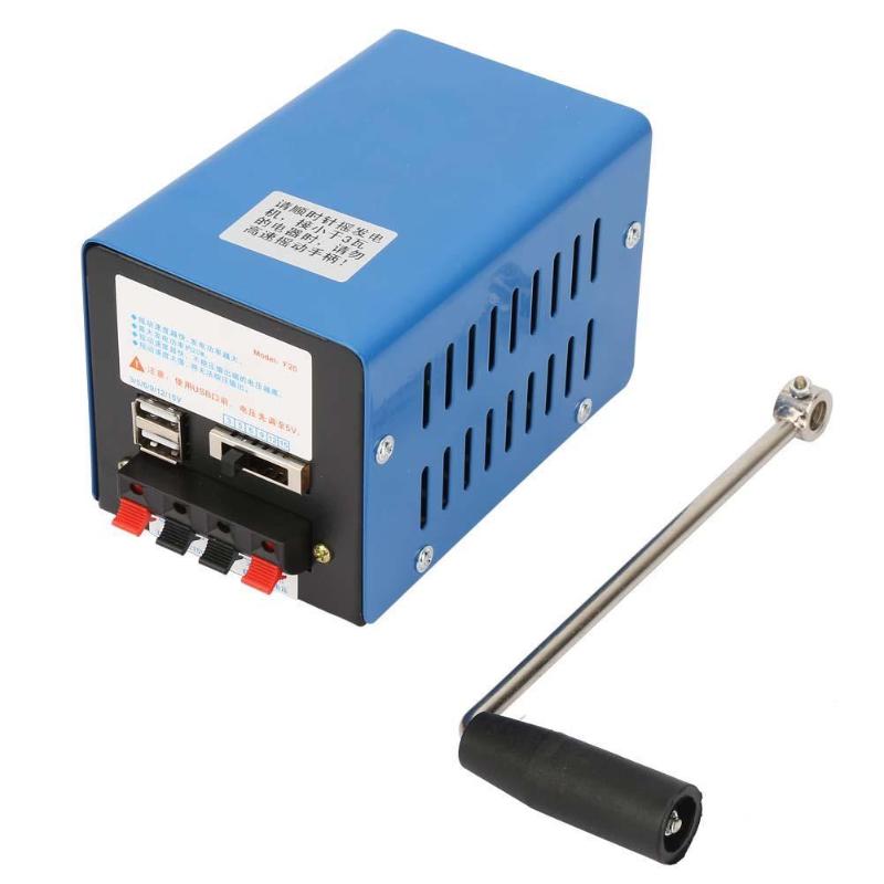 2 Pack USB Handkurbel Ladegerät Generator Manueller Dynamo
