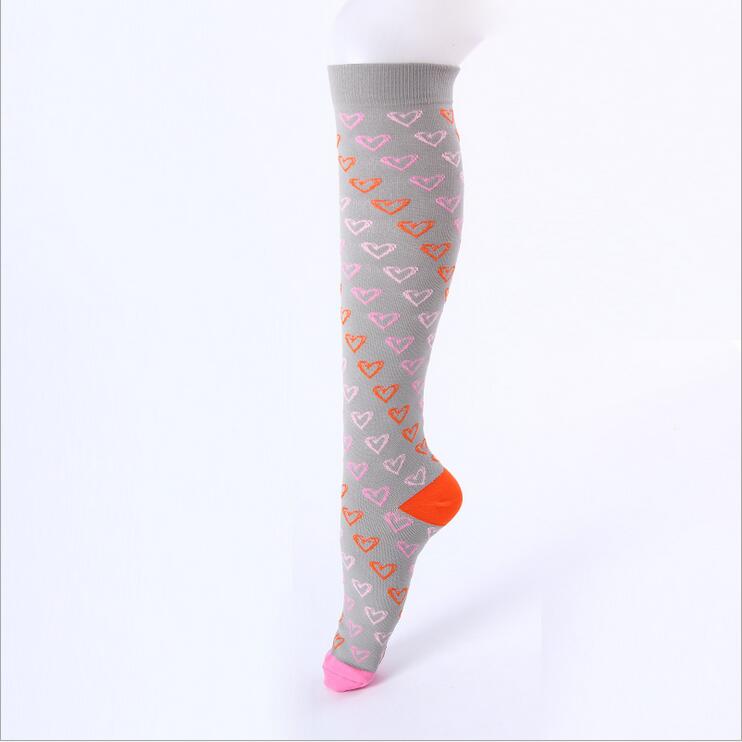 YF&TT Summer Women Compression Socks Stockings Nylon Women Sport Cycling Socks: Gray / M/L