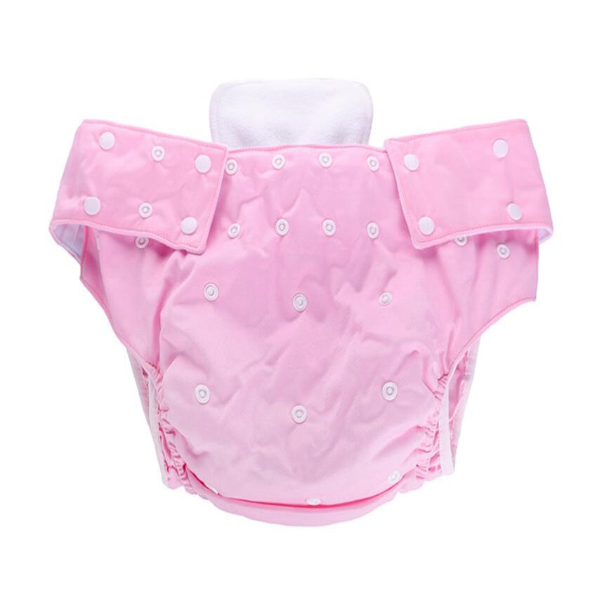 1 satz Erwachsene Windel Tasche Atmungs Mittleren verändert Ältere Klebrig Schnalle dicht Frauen Waschbar Rosa Tuch Windel XXL Größe d50