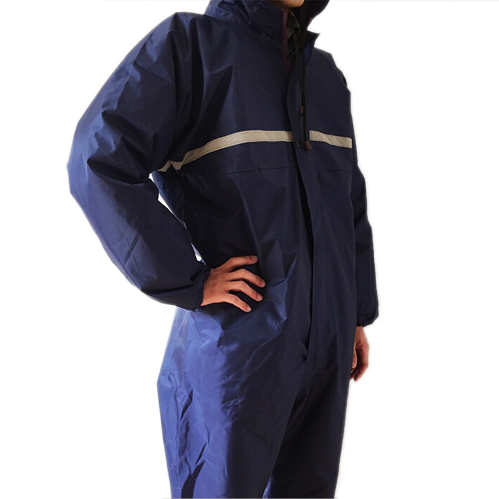 Motorcycle Raincoat Motorbike Conjoined Raincoat Motocross Overalls Men Women Fission Rain Suits Clothing: Blue / XXL