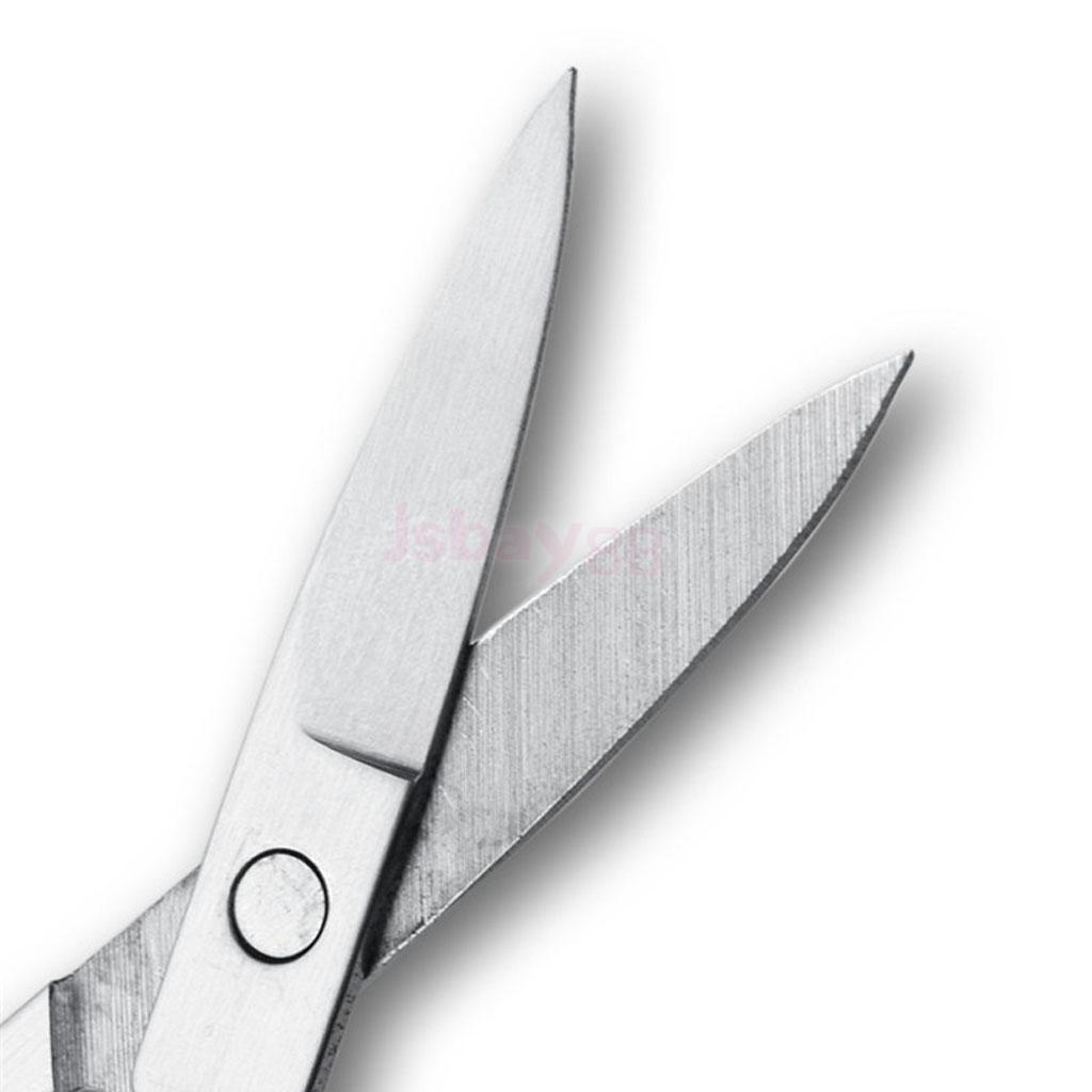 Ciseaux dissolvant de faux cils courbés en acier inoxydable, sourcils, nez, outil de maquillage