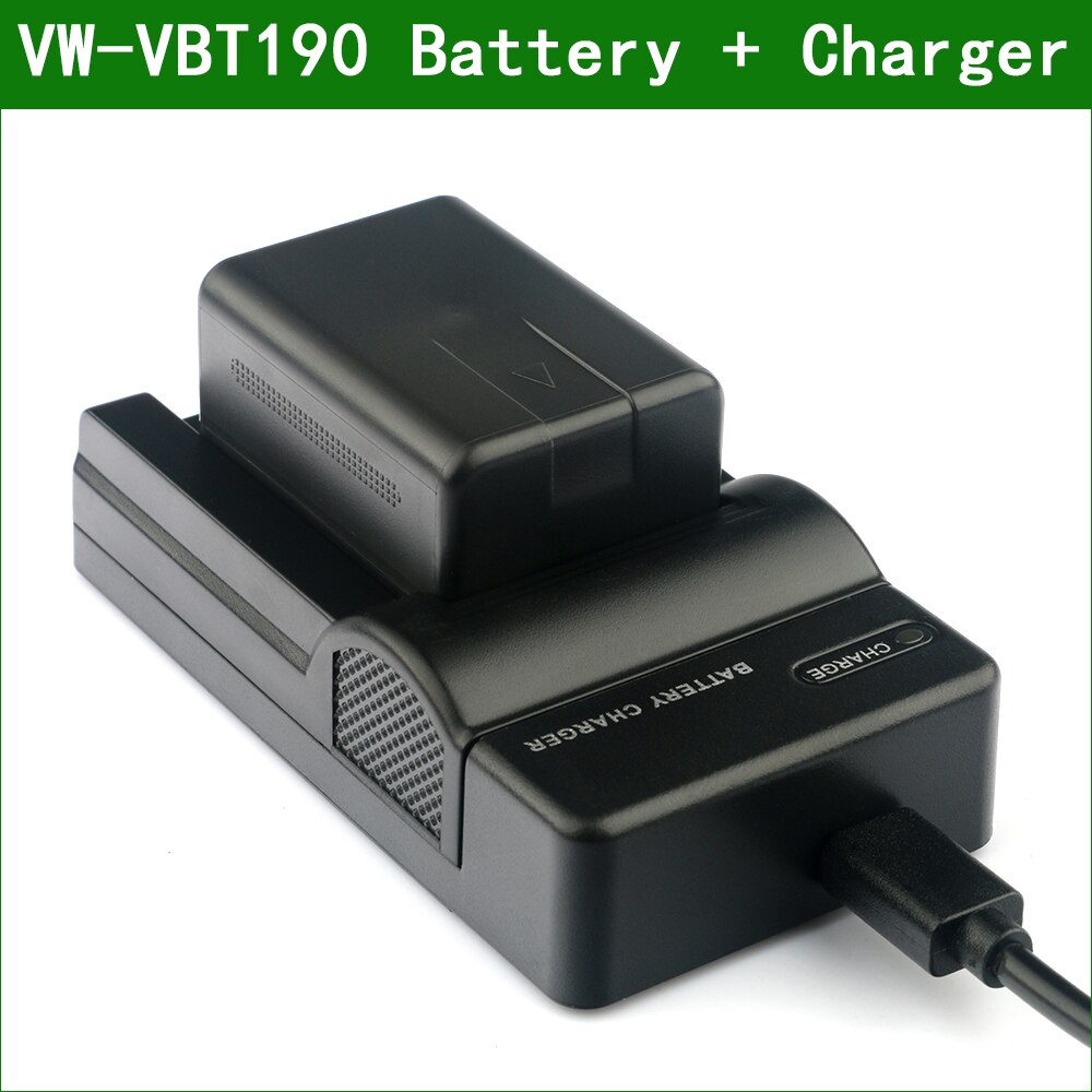 LANFULANG VW-VBT190 VW VBT190 rechargeable Battery Camera Batteries for Panasonic HC-VX980 HC-W580 HC-V180 HC-V380 HC-WXF995: 1Battery 1Charger