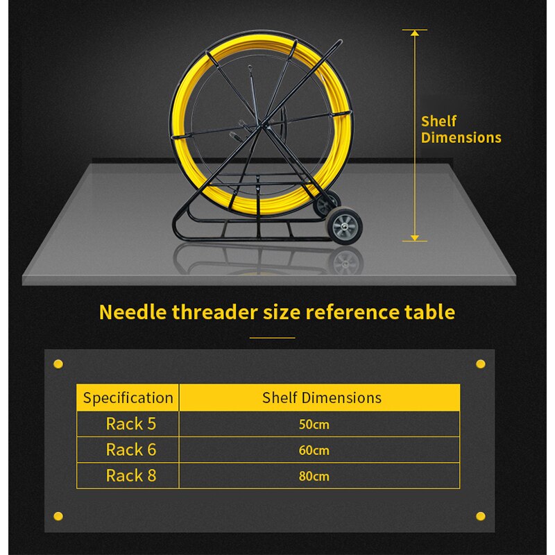 thumbnail image 2 of 20M 3Mm Guide Device Fiberglass Electric Cable Pullers Duct Snake Rodder Fish Tape Wire 2 of 13
