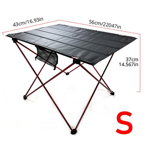 Tavolo da picnic e da campeggio-struttura pieghevole in alluminio a fisarmonica, pianoforte in tessuto lavabile: 01