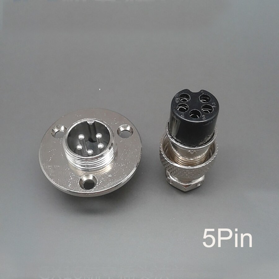 1Set GX16 with 3 Hole Flange Aviation Connector XLR 16mm 2 3 4 5 6 7 8 9 Pin Female Plug Male Chassis Mount Circular Socket