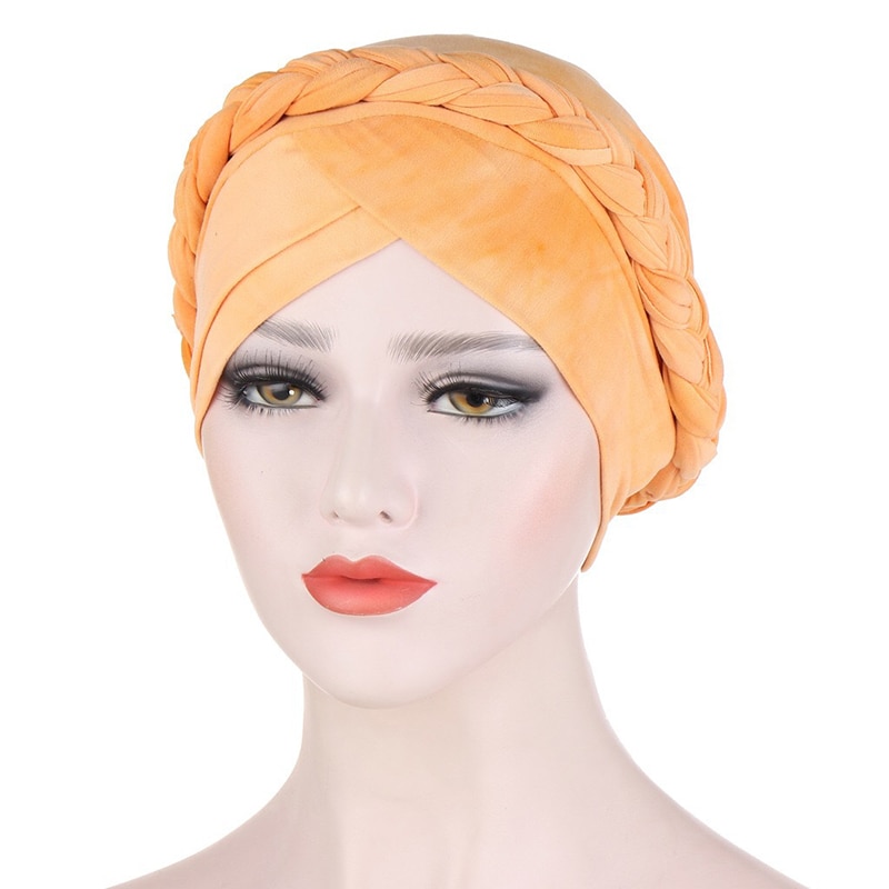 Chapeau pour femmes, couvre-chef arabe, couvre-chef islamique, Turban, Hijab musulman, bonnet tressé de couleur intérieure, Hijab