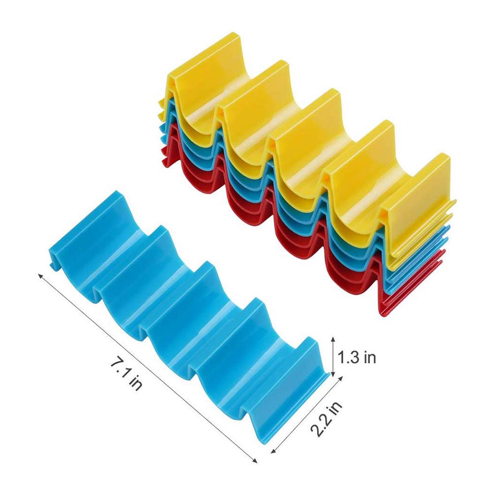 Kitchen Taco Holder Stand Innovative Colorful Taco Rack 24 Tacos Holding Plate for Making Delicious Tacos Pancakes Holder