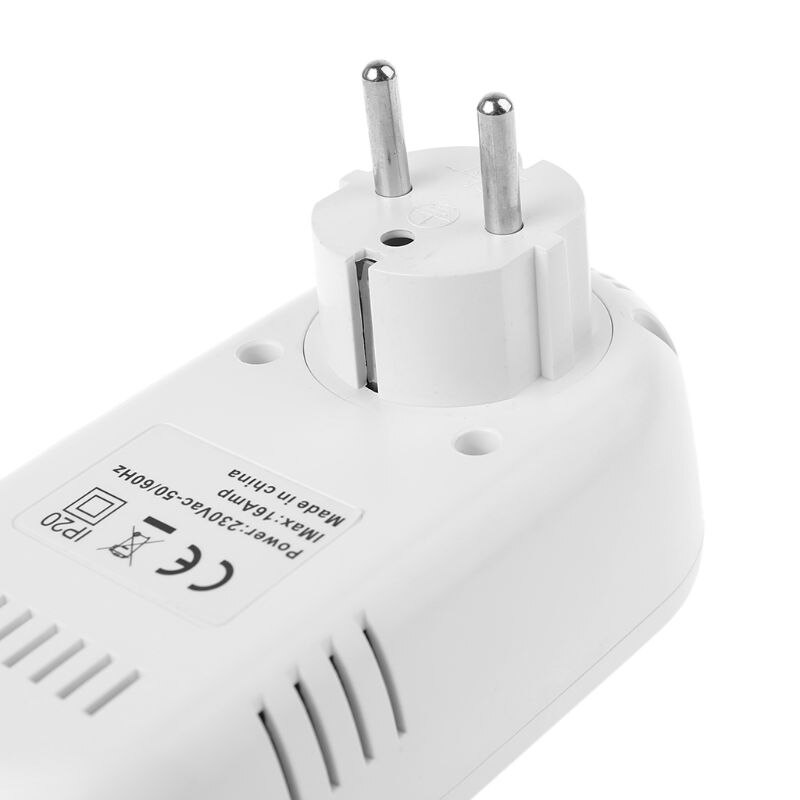 Programmable Plug in Thermostat EU Socket 16A Electric Heating Underfloor Room Temperature Controller