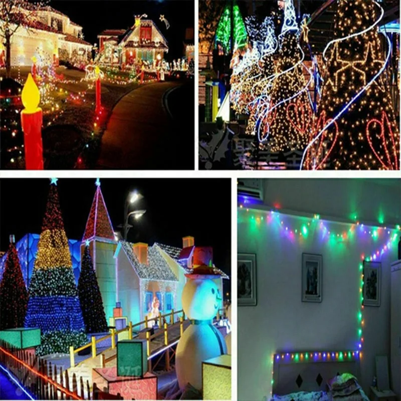 Guirnaldas de luces LED con botón de cadena, luz con batería, decoración del hogar, sala de estar, dormitorio, jardín, Navidad, boda, adorno de Año
