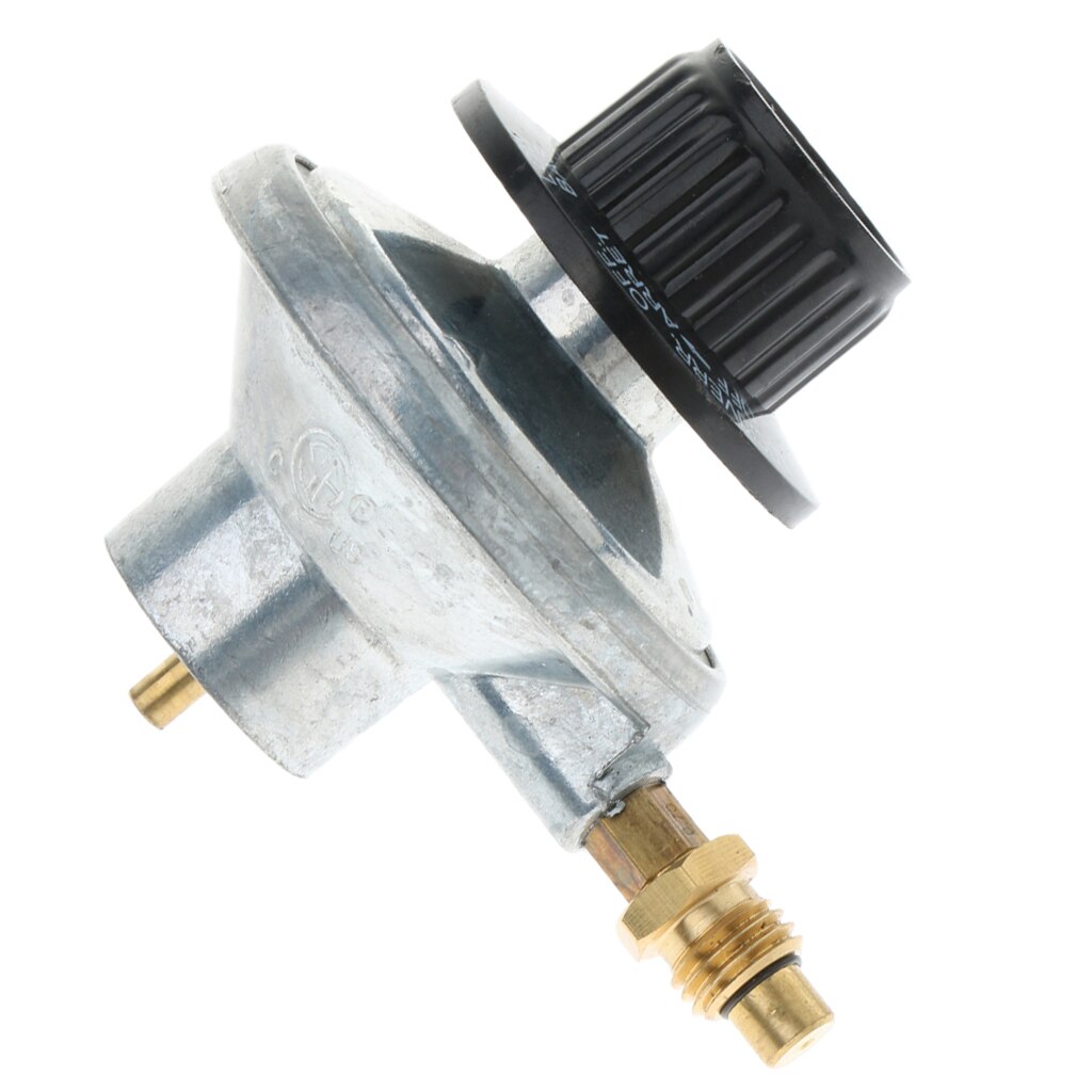 1'-20UNF Propane Gas Tank Regulator Control Valve Low Pressure, BBQ Grill Burner Fryer, Zinc Alloy
