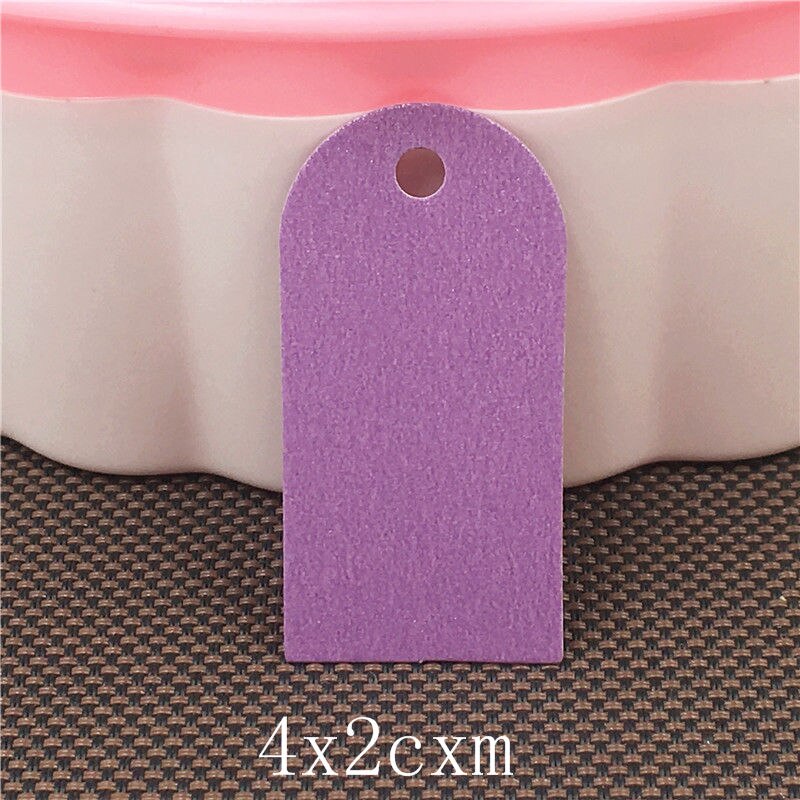 300 kpl/erä erivärinen kaksikokoinen roikkuva voimapaperi, erityisesti leipäkaramellimerkinnät hintalappu muistilappu syntymäpäivätarrat: Violetti 4 x 2cm