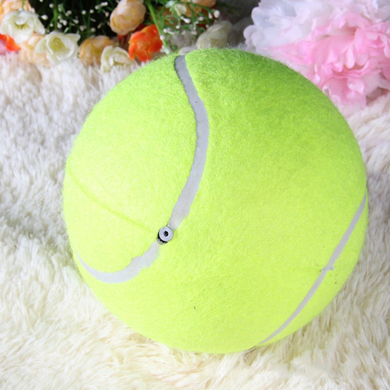 24cm kæmpe tennisbold til kæledyrs tyglegetøj stor oppustelig tennisbold signatur mega jumbo kæledyrs legetøjskugle leverer udendørs cricket