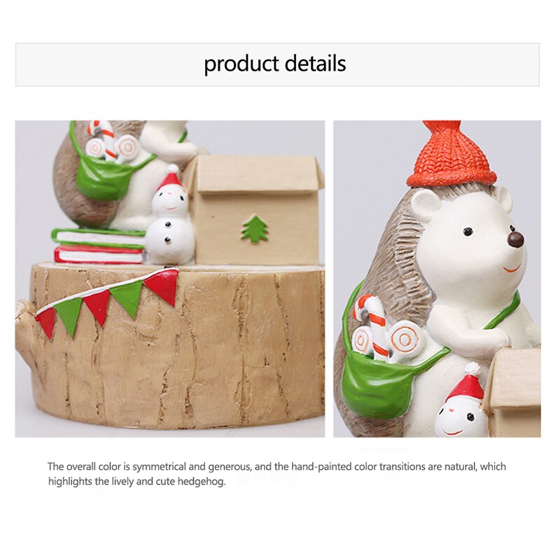 Kerst Egel Dagboek Bloempot Hars Desktop Cartoon Geglazuurd Succulent Plant Bloem Pot