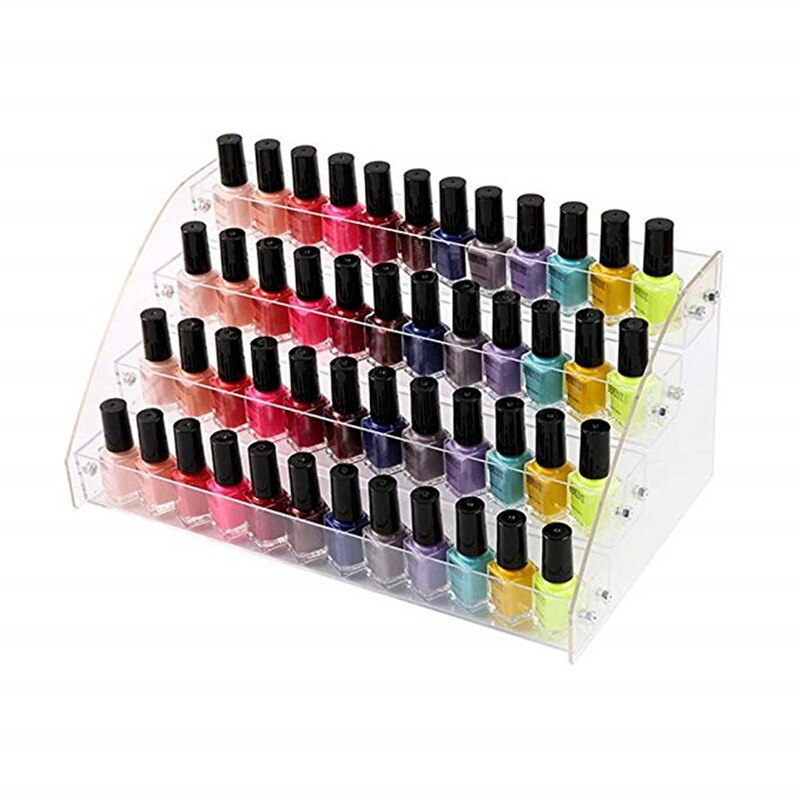 Nail Polish Display Organizer Manicure Cosmetics Jewelry display Stand Holder Clear Acrylic Makeup storage Box WJ604