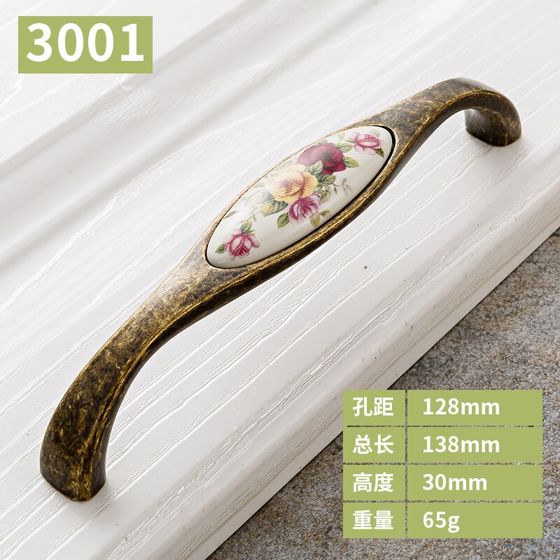 Light Luxury Kitchen Accessories Zinc Alloy Furnitur Handl Knob Flower Carved Yellow Kitchen Cabinet Storage Modern: Z7128MM
