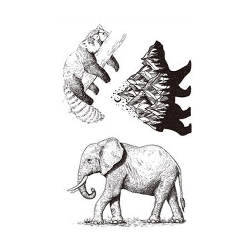 Animals Insect Clear Stamps Whale Deer Rubber Stamps Seal for DIY Scrapbooking Photo Album Decorative Template Crafts Stamps: SE155