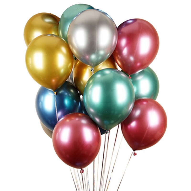 50 Stuks Metalen Latex Ballon Pak Verjaardagsfeestje Voorstel Bruiloft Festival Decoratie Game Beloning 12 Inches