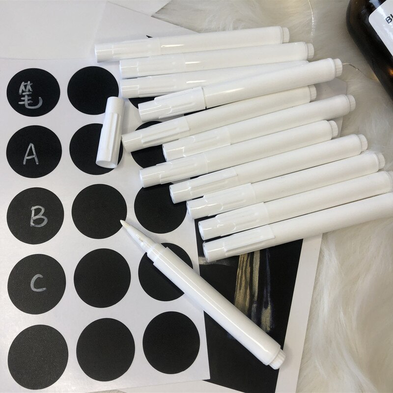 4Pcs/Set White Liquid Chalk Pen Marker For Glass Windows Electronic Blackboard Chalkboard Window White Pen Wall Sticker