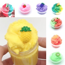 70ML Fruit Pineapple Fluffy Slime Cloud Slime Modeling Clay Rainbow Slime Toy For Kids Children Antistress Reliever Lizun Floame