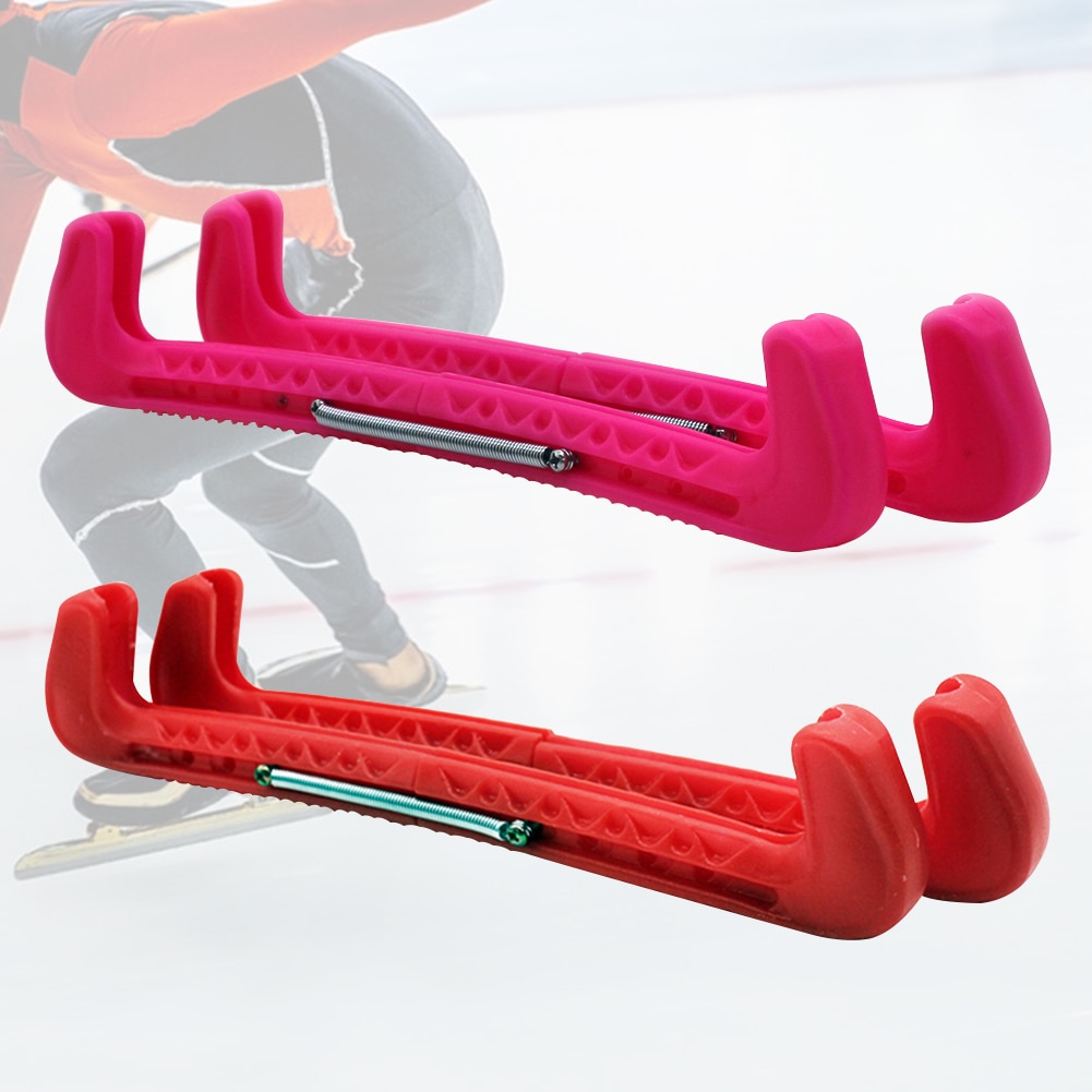 1 par beskyttende skateskoovertræk rustfast bladbeskyttelse justerbar forår ishockey bærbare dele skøjteværktøj tilbehør