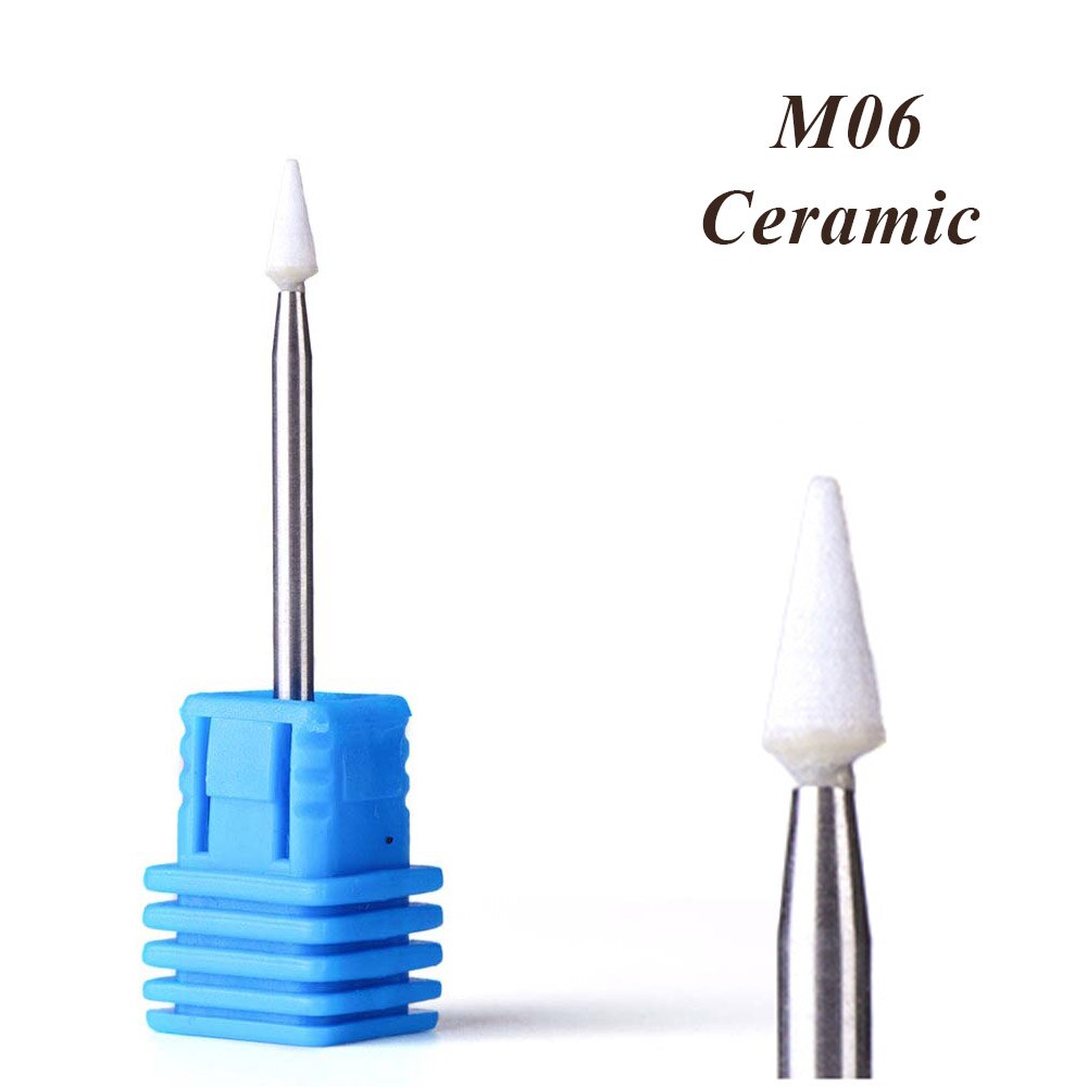 1 Pc Frezen Nail Boor Rubber Siliconen Keramische Polijsten Bestanden Gereedschap Voor Elektrische Manicure Pedicure Machine LA065-1: M06