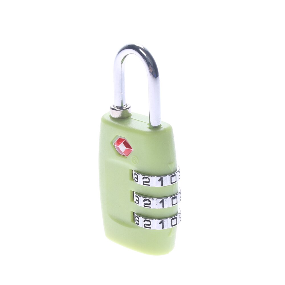 3 Dial Digit Nummer Combinatie Wachtwoord Lock Travel Beveiliging Beschermen Locker Reizen Lock Voor Bagage/Tas/rugzak/Lade: apple green