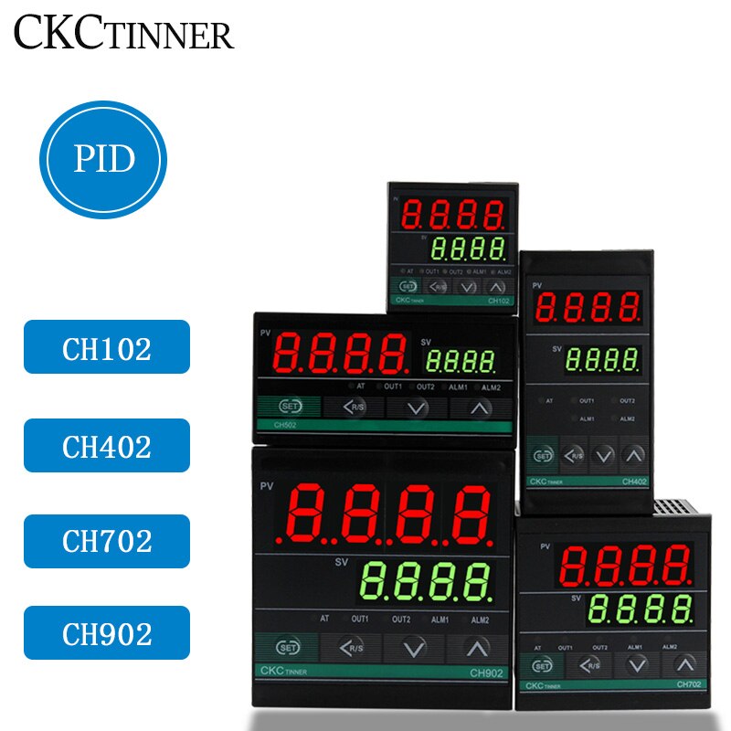 Dobbelt output ssr og relæ  ch102 ch402 ch702 ch902 to relæ output lcd digital pid intelligent temperaturregulator 48-240v ac