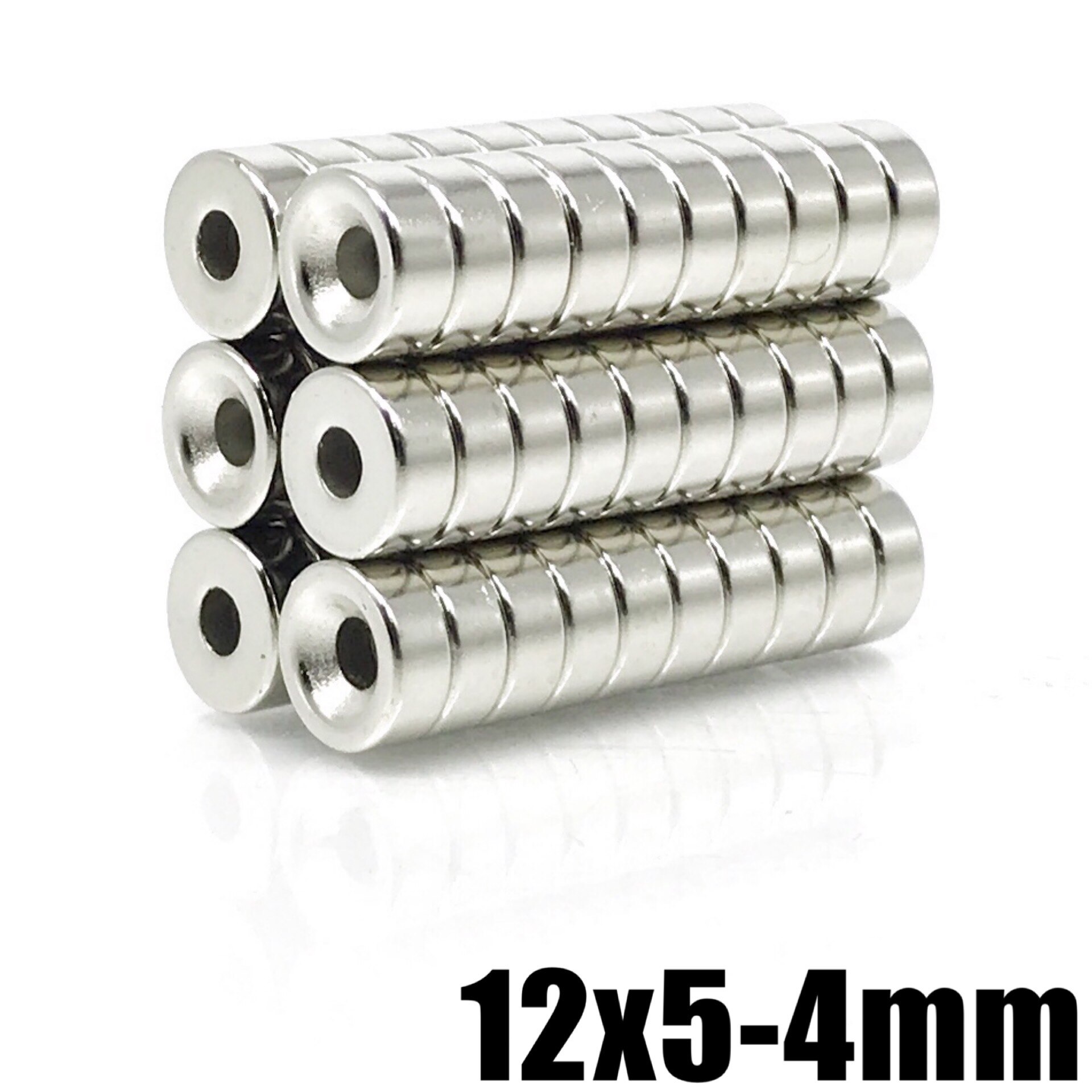 5/10/20/50/100 stk super stærke runde neodym forsænkede ringmagneter 12 mm x 5 mm hul : 4 mm sjældne jordarter  n35 12 x 5
