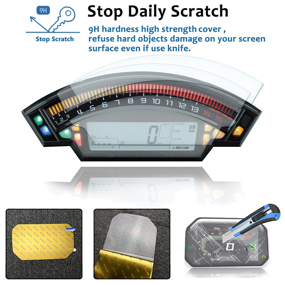 For Kawasaki Ninja ZX-10R ZX10R Motorcycle Cluster Scratch Protection Film Screen Protector