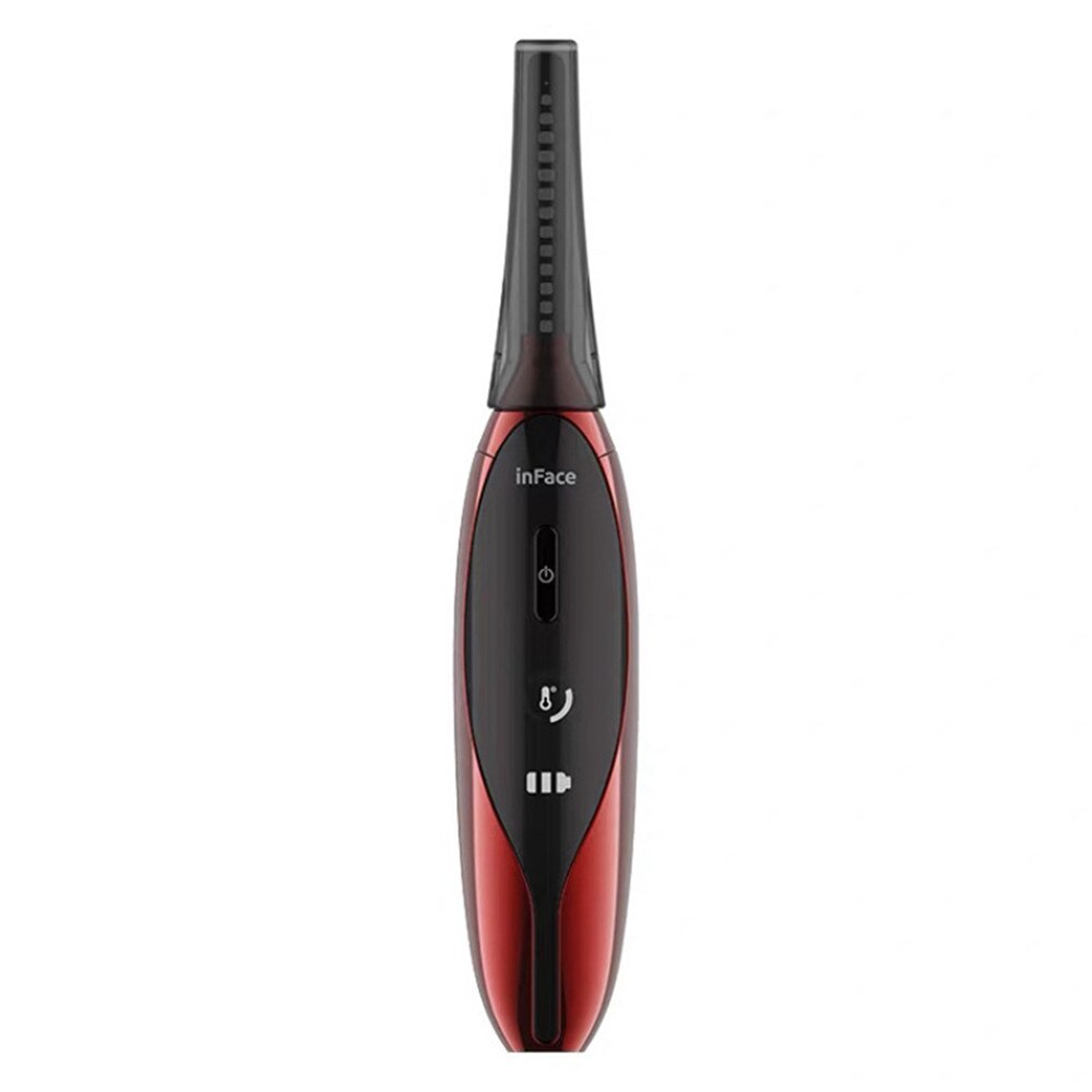 Xiaomi InFace Eyelash Curling Comb Eyelash Curler USB Rechargeable Long Lasting Electric Eyelash Curler Heated Eyelash Brush: Red