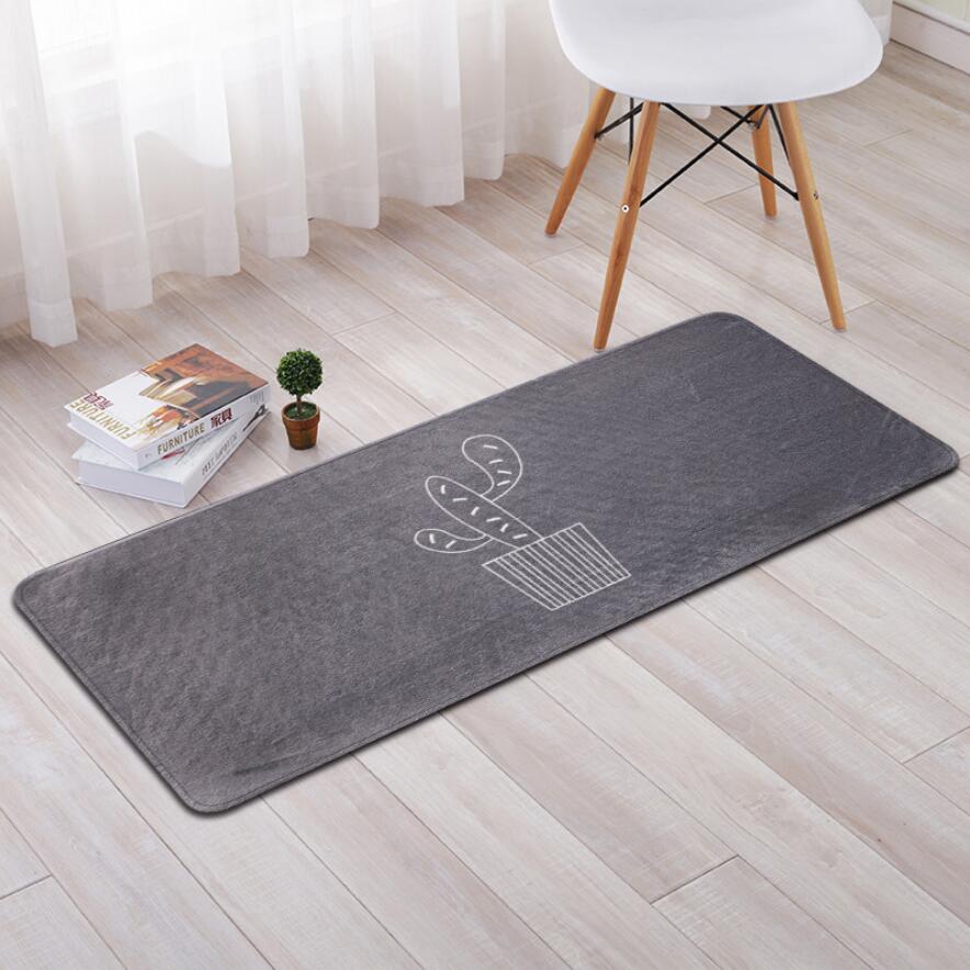 Tapis de cuisine moderne antidérapant imprimé de Cactus | Tapis antidérapant de salle de bains, salon, balcon, moins cher, paillasson de bain, tapis de chambre à coucher: C1 / 40x60cm