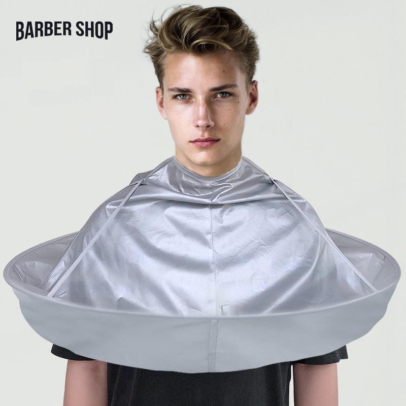 Capa de corte de pelo para el hogar capa de corte de pelo transpirable tridimensional herramienta de corte de pelo plegable