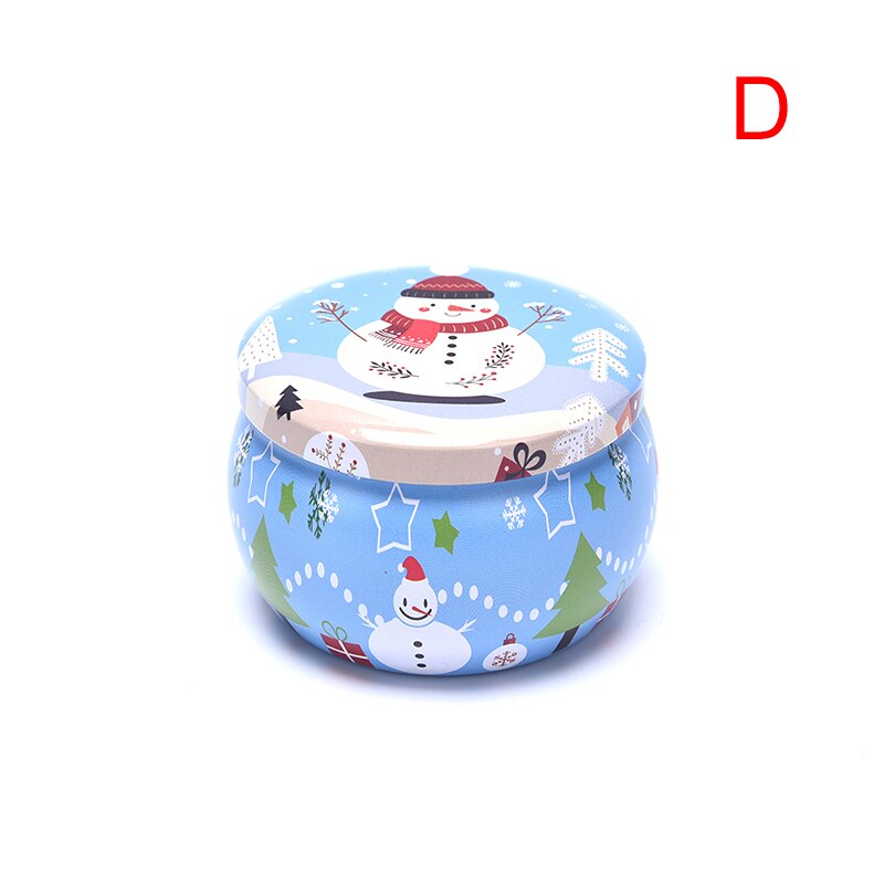 Botes de lata fabricación de velas para Navidad, recipientes para decoraciones navideñas, caja de almacenamiento de , Caja Sellada a prueba de humedad, 1 ud.: D