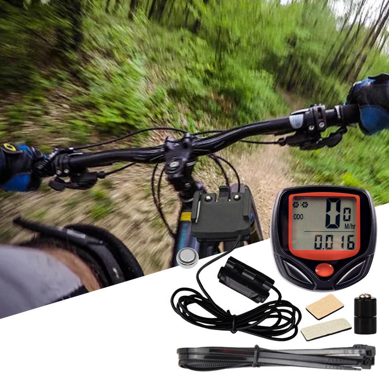 Cykel kilometertæller og speedometer kablet cykler kilometertæller med lcd-display multifunktionel bærbar tydelige data cykler kilometertal