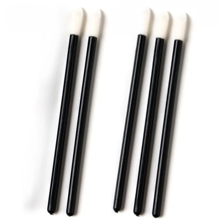 Jednorazowe pędzelki robić ust robić makijażu, szminki, błyszczyka, aplikatory, aplikatory robić cieni robić powiek, zestaw pędzli robić blendowania, narzędzia kosmetyczne 5 50 100 szt.: czarny