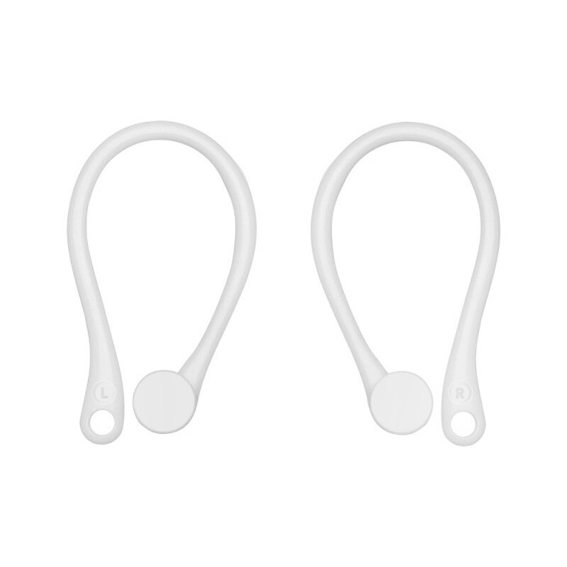 2 sztuk Mini Anti-fall zestaw słuchawkowy Bluetooth Earhooks uchwyt słuchawkowy dla Airpods 1/2 Earbuds zaczep na ucho dla Apple Air Pods 1 2: white