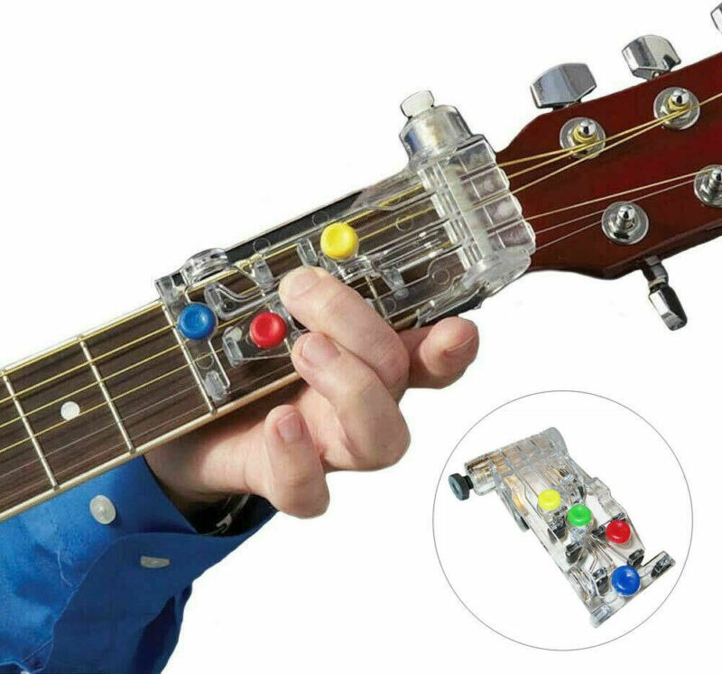 Plastic Guitar Learning System Teaching Aid Tuner Chord Tuner Guitar Training Tools