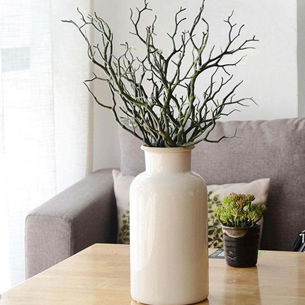 Tree Dried Dry Branches Branch Small Plastic Artificial Flower Home Ornament Festival Office Decor: Green