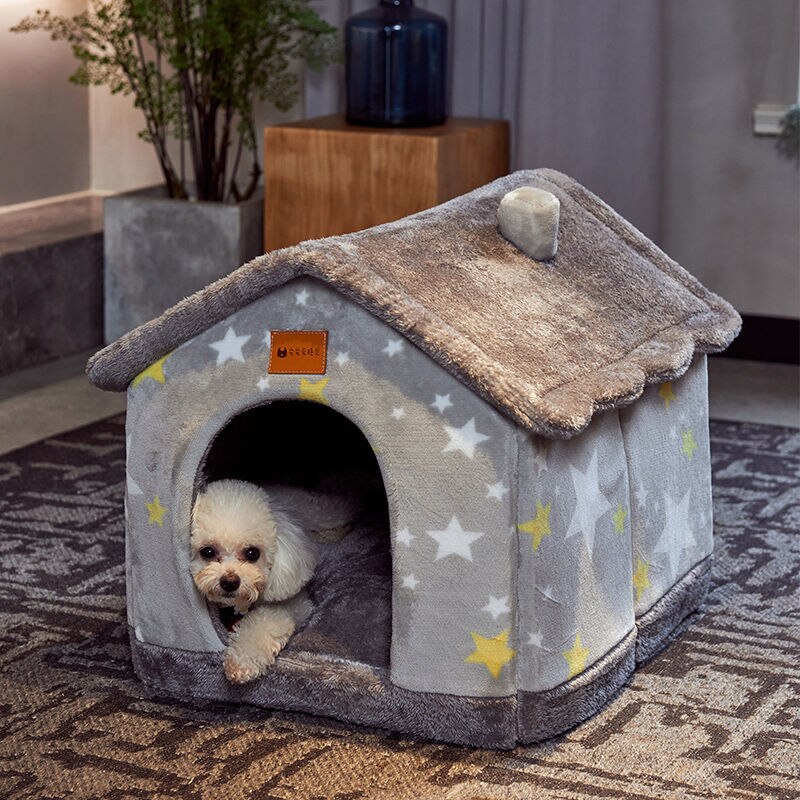 niche pliable et chaude pour animaux de compagnie, niche pour chiens et chats de petite et moyenne taille, niche pour Chihuahua, produits pour animaux de compagnie: 1 / L-53X43X46
